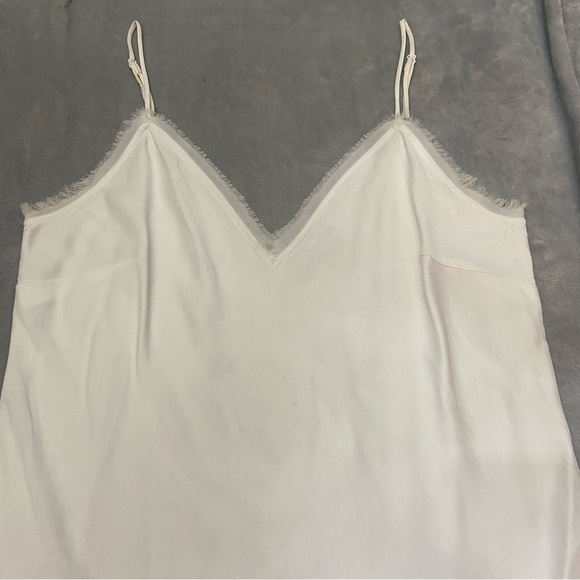 Frame Off-White Frayed Satin Cami Top 21887 - Picture 5 of 11